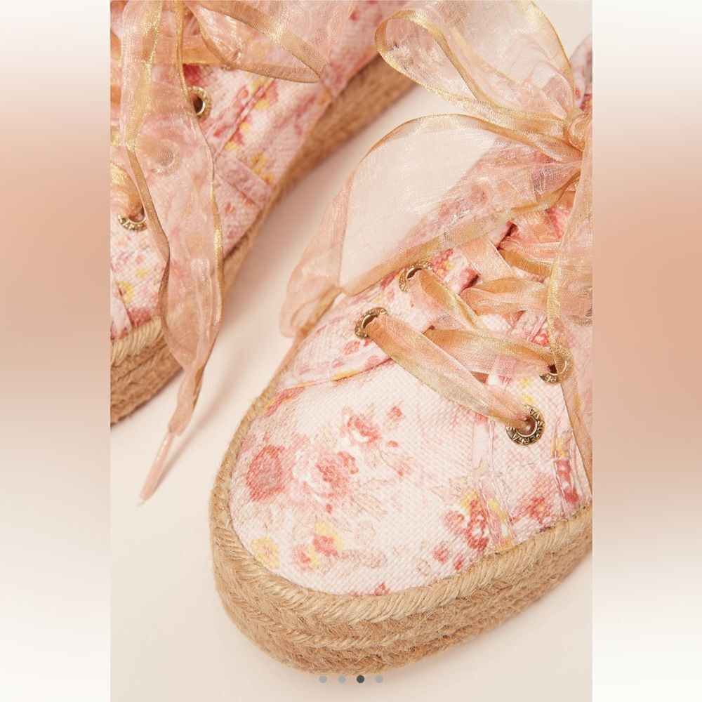 LoveShackFancy x Superga 2730 Floral Espadrille Sneaker Size 9.5 - Picture 2 of 13